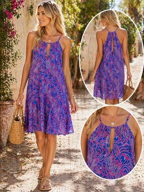 NWT Tybee Island Clothing Company Adjustable Halter Dress Large